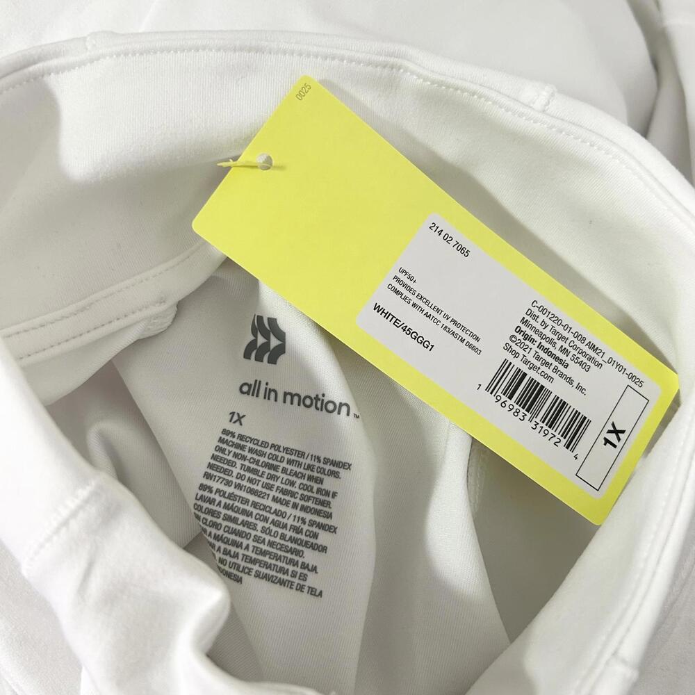 All In Motion White Long Sleeve Active Workout Jacket Women's 1X - Picture 3 of 3